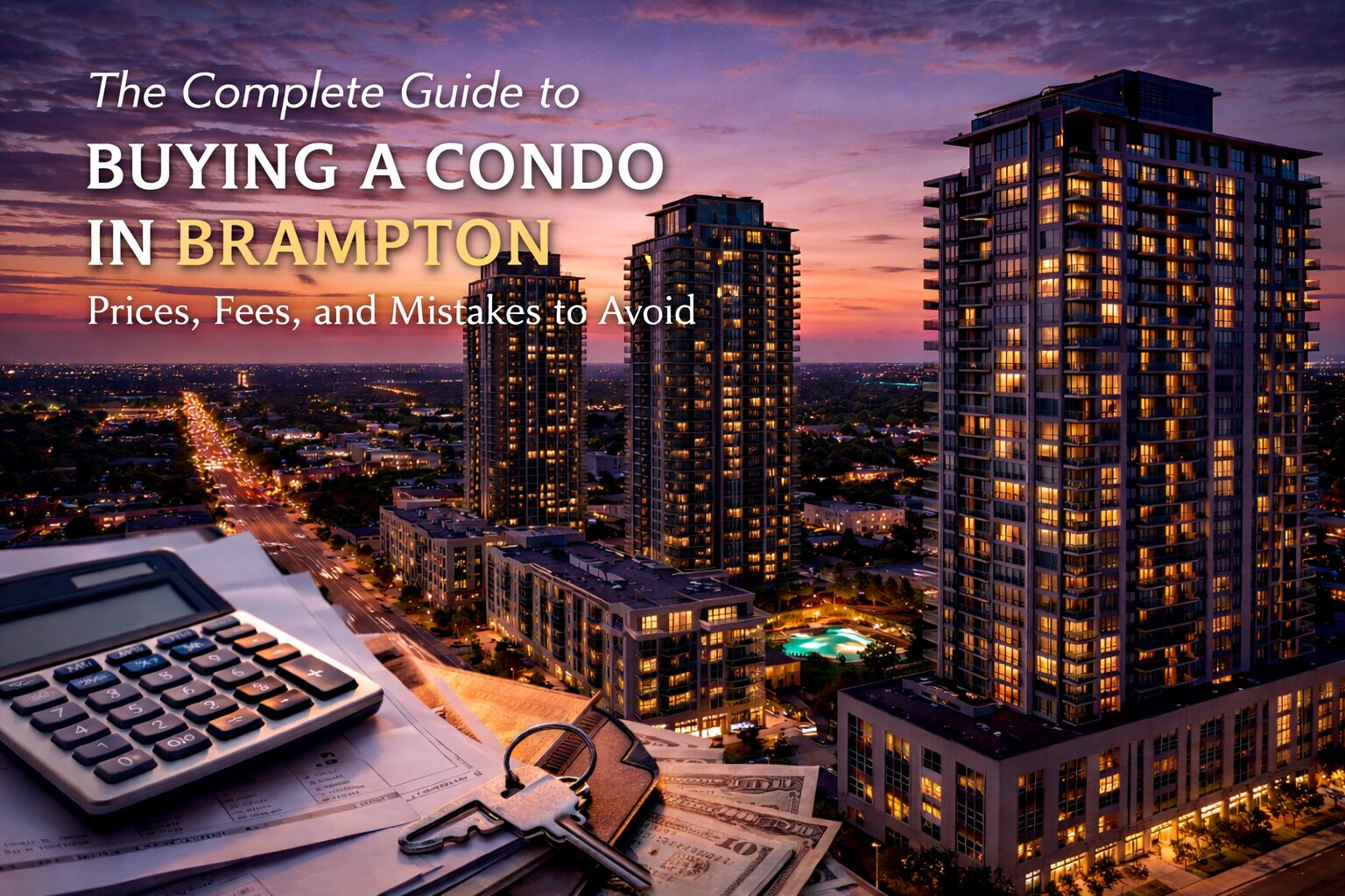 Condo life in Brampton at dusk